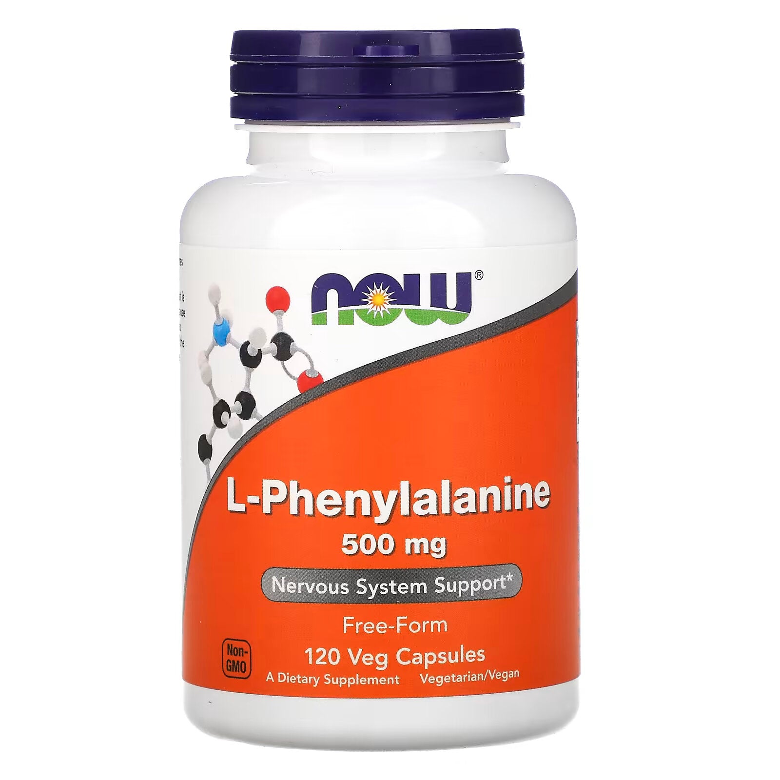 NOW Foods L-Phenylalanine 500 mg، 120 كبسولة نباتية