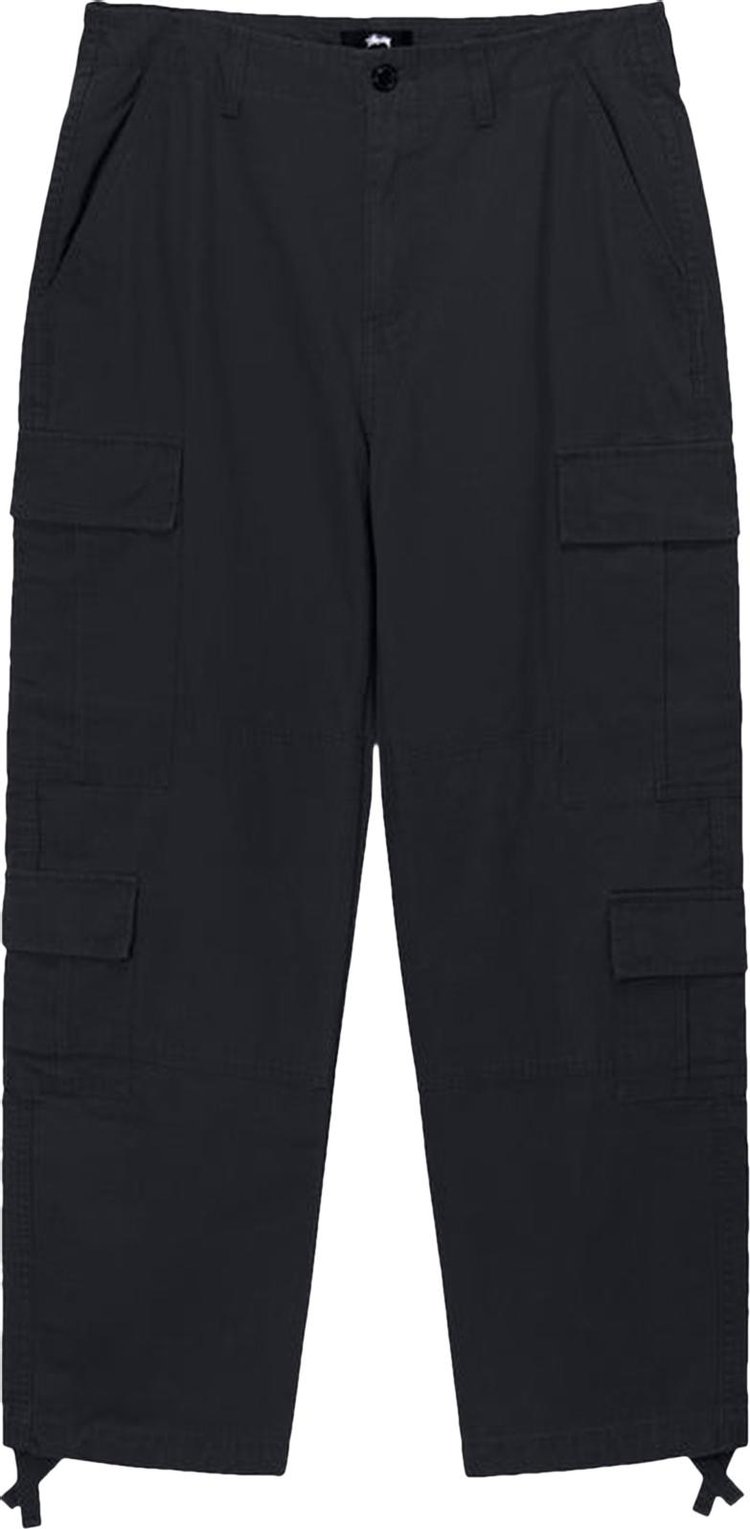 Stussy Ripstop Surplus Cargo 'Black' Pants, black