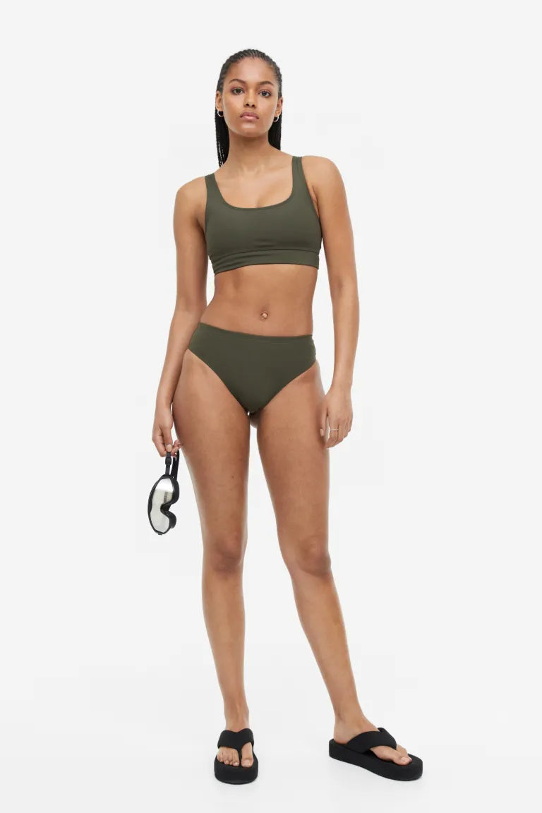 H&M bikini bottoms, dark green khaki