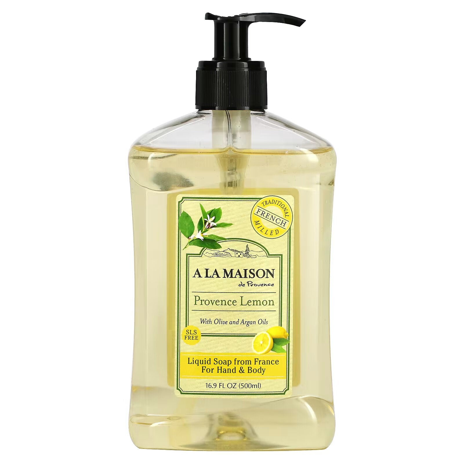 A La Maison de Provence, Liquid Hand & Body Soap, Provence Lemon, 16.9 fl oz (500 ml)