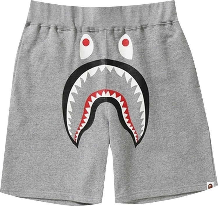 شورت رياضي من BAPE Shark باللون الرمادي