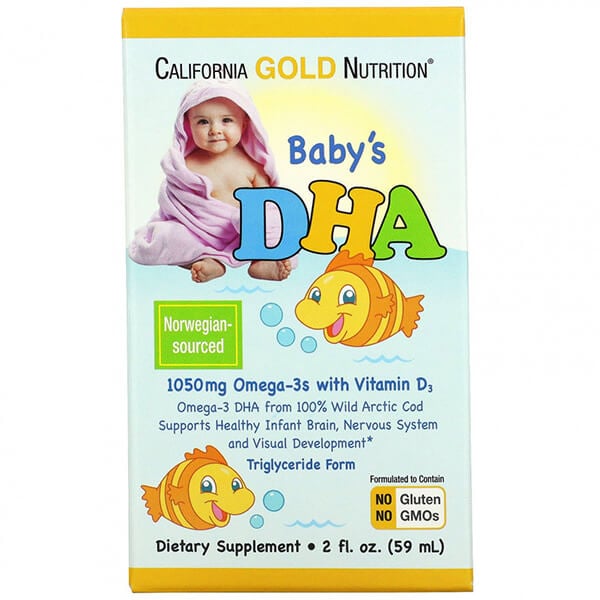 Omega-3 with Vitamin D3 for Children California Gold Nutrition 1050 mg, 59 ml