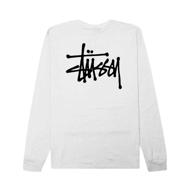 Stussy Basic Long-Sleeve Tee 'White', white