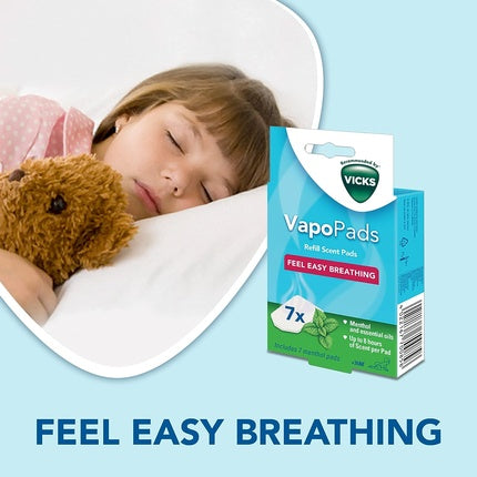 Vapopads with menthol scent and essential oils, Vicks