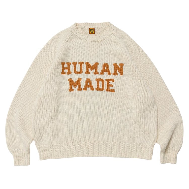 Human Made Raglan Knit Sweater 'White', white