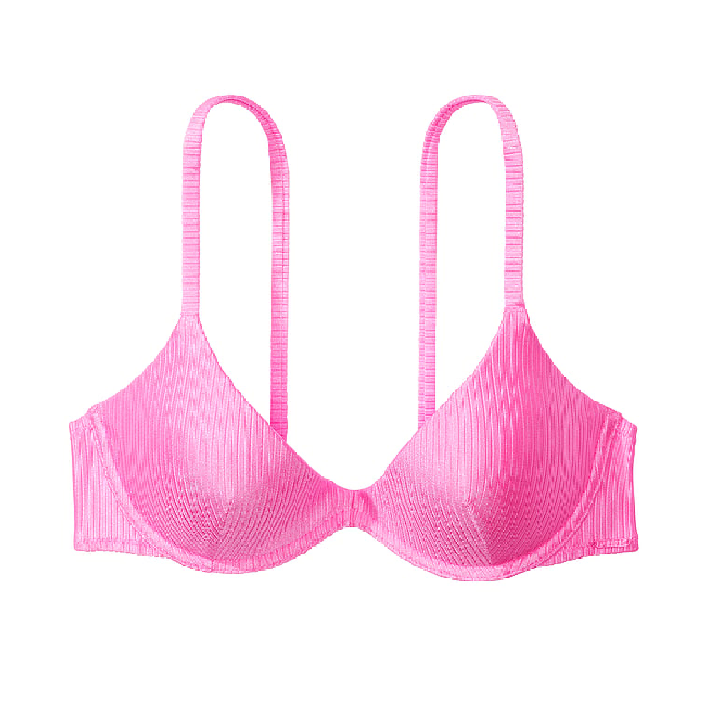 Victoria's Secret Pink Scoop Push-up bikini top, pink