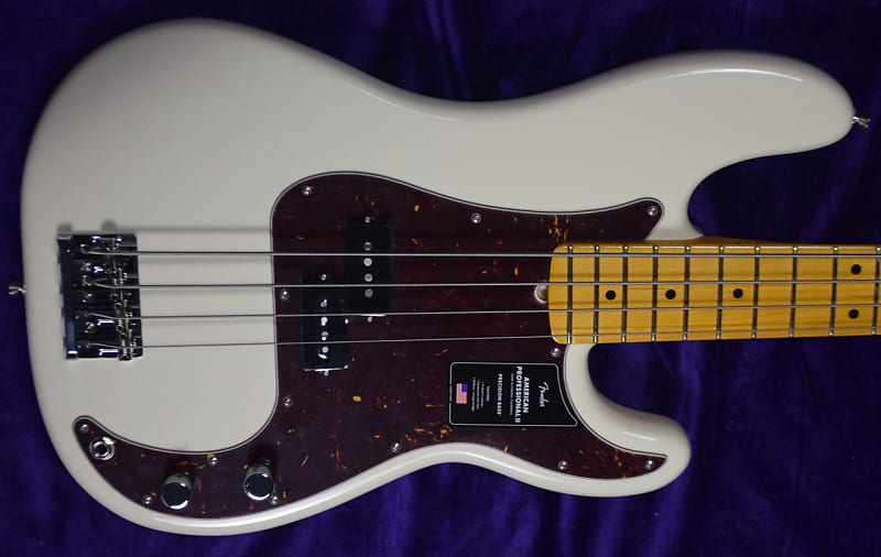 Fender AM Pro II Precision Olympic White/American Professional Maple 2 P-Bass