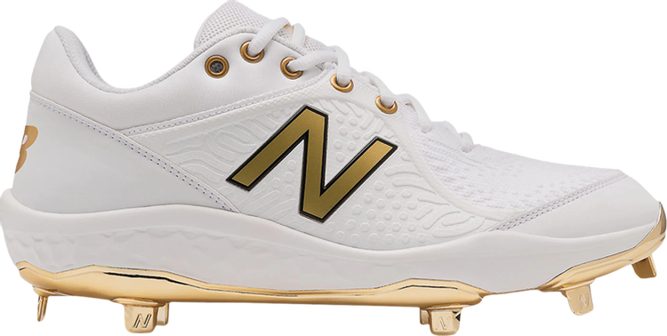 New Balance Fresh Foam 3000v5 Metal 'White Gold' Boots, White