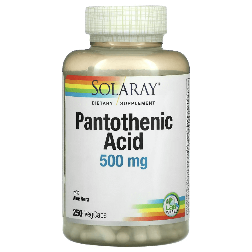 Pantothenic acid Solarau 500 mg, 250 capsules