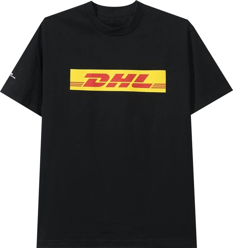 تي شيرت Anti Social Social Club x DHL باللون الأسود، أسود