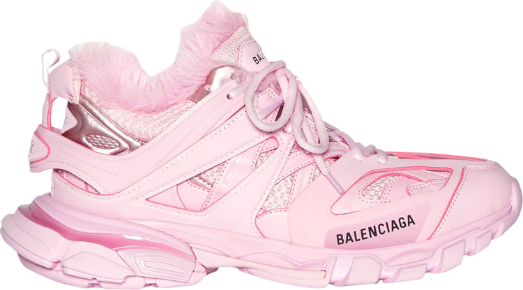 حذاء رياضي Balenciaga Wmns Track Trainer من الفرو الصناعي - وردي