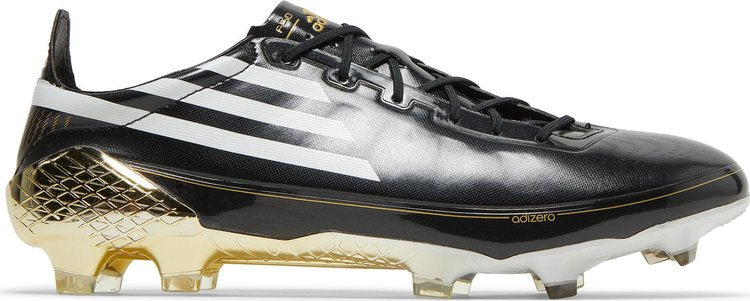 Adidas Adizero F50 Ghosted FG 'Black Gold Metallic' Boots, Black