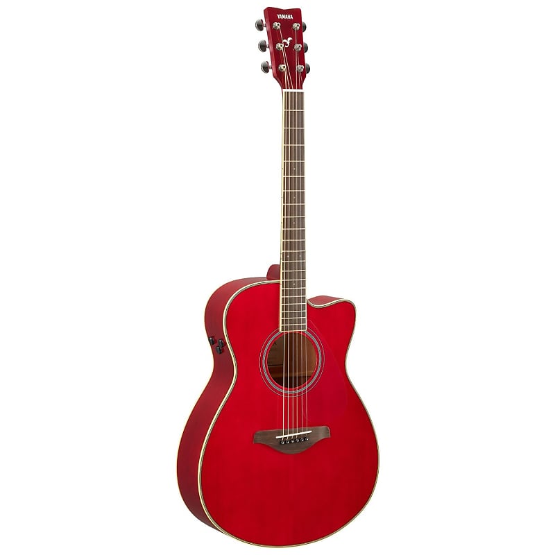 جيتار Yamaha FSC-TA Trans Acoustic Concert Electro-Acoustic Cutaway باللون الأحمر الياقوتي