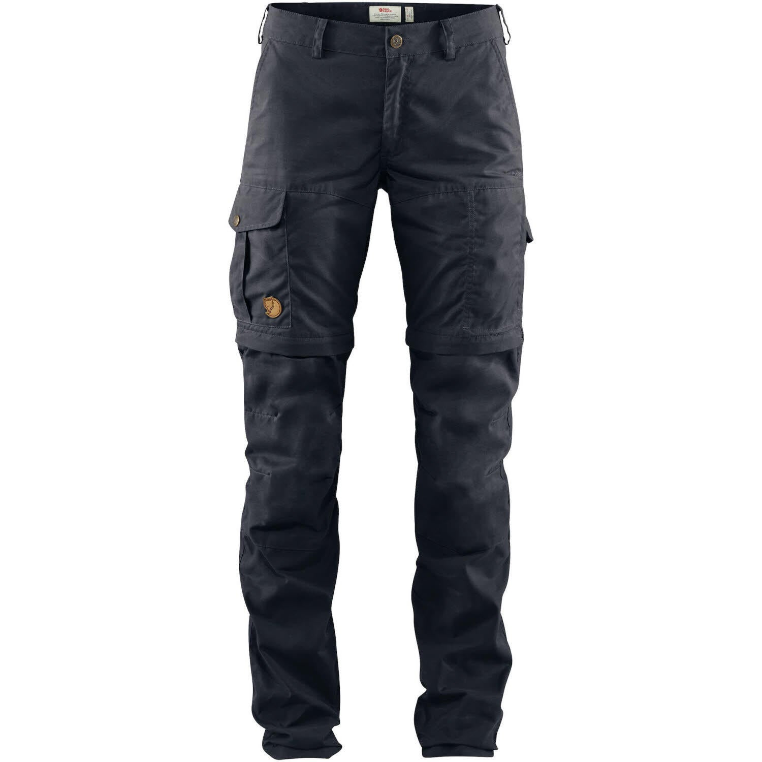 Fjallraven Karla Pro Zip Pants - Off with High Waist, Navy Blue