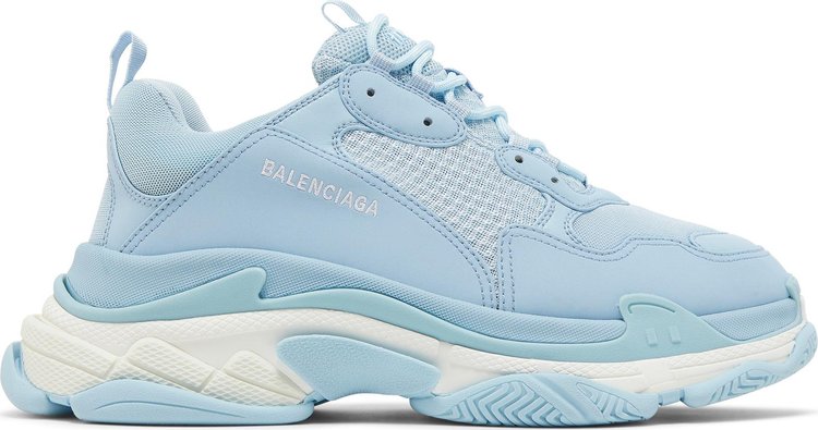 حذاء رياضي Balenciaga Triple S بشعار كامل - أزرق فاتح