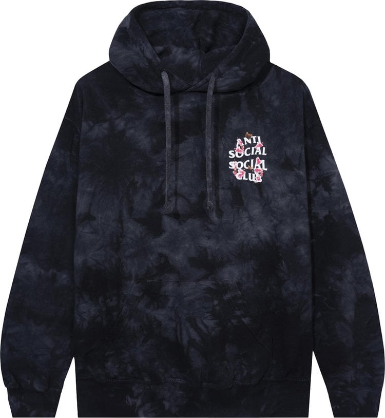 Anti Social Social Club Kkoch Never Dies Tie Dye Hoodie 'Black', black