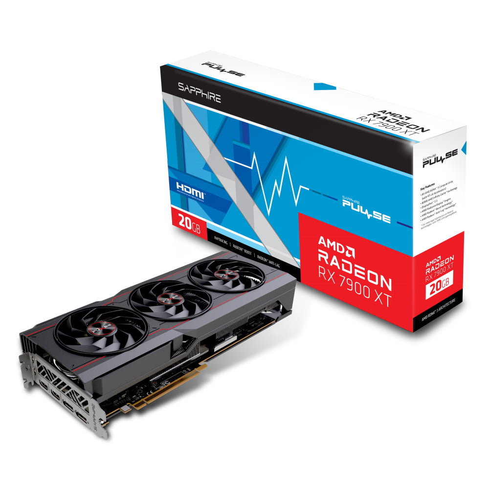 Video card Sapphire PULSE AMD Radeon RX 7900 XT OC, 20GB, black