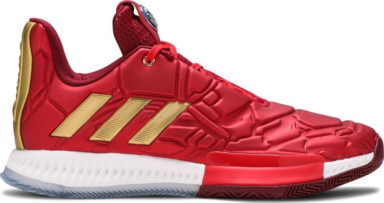 حذاء Adidas Marvel x Harden Vol. 3 J 'Heroes Among Us: Iron Man' باللون الأحمر