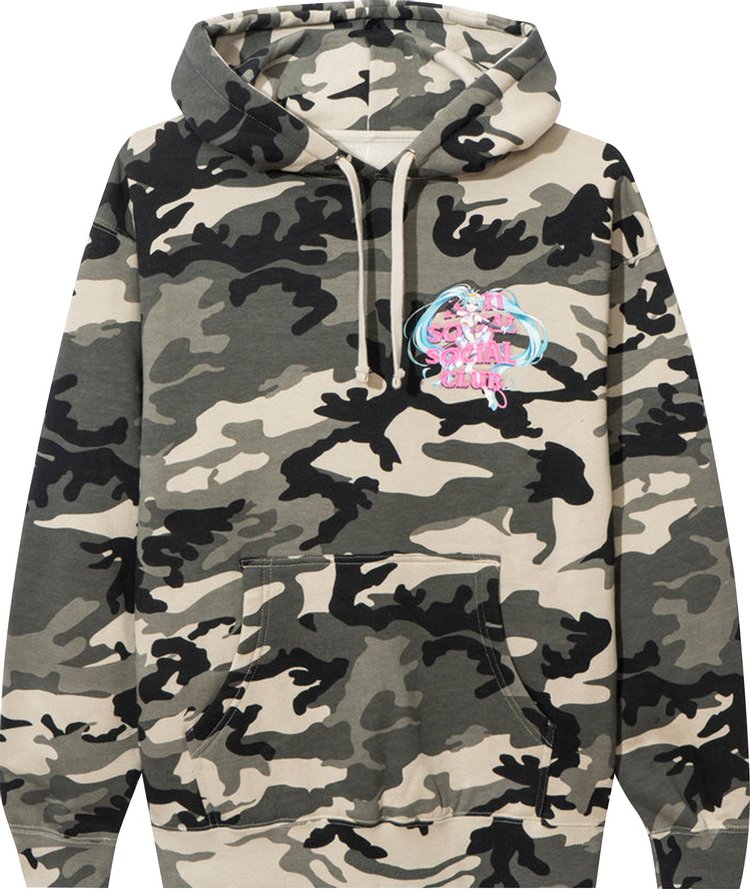 Anti Social Social Club x Good Smile Racing Hatsune Miku Hoodie 'Camo', multicolor