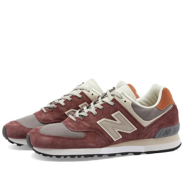 حذاء رياضي نسائي New Balance OU576PTY صنع في المملكة المتحدة، بني/برتقالي