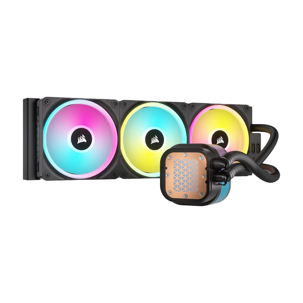 نظام تبريد مائي Corsair iCUE Link H150i LCD RGB، أسود