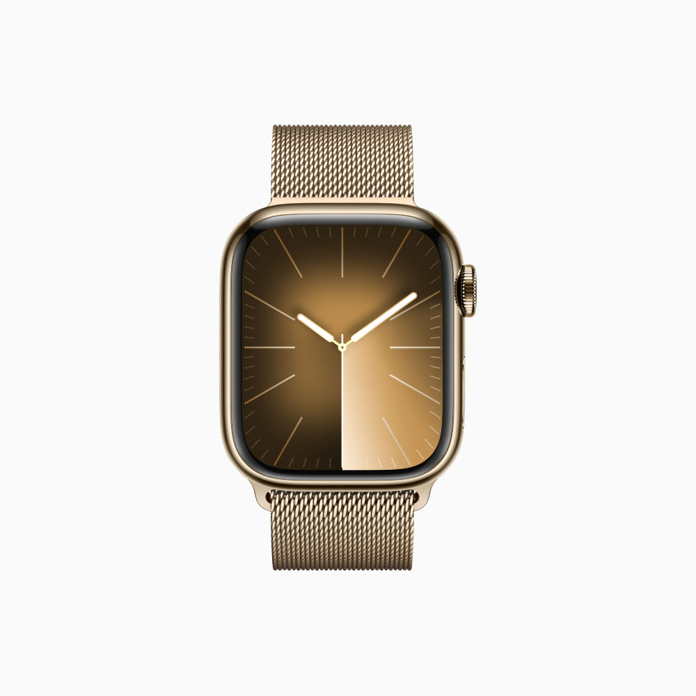 Smartwatch Apple Watch Series 9 (GPS+Cellular), 41 mm, Gold Stainless Steel Case/Gold Milanese Loop