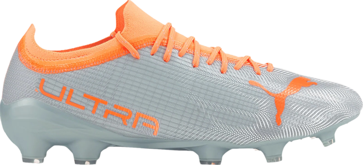 حذاء Puma Ultra 2.4 FG AG Diamond Silver Neon Citrus، باللون الفضي