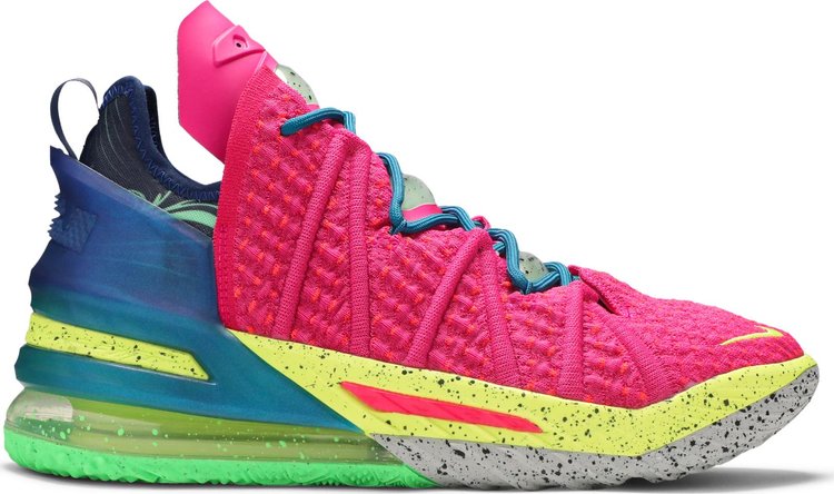 Nike LeBron 18 'Los Angeles By Night' Sneakers, Pink