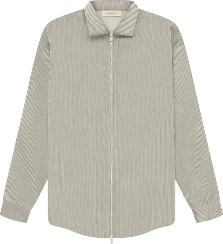 Fear of God Essentials Corduroy Shirt Jacket 'Seal', Gray