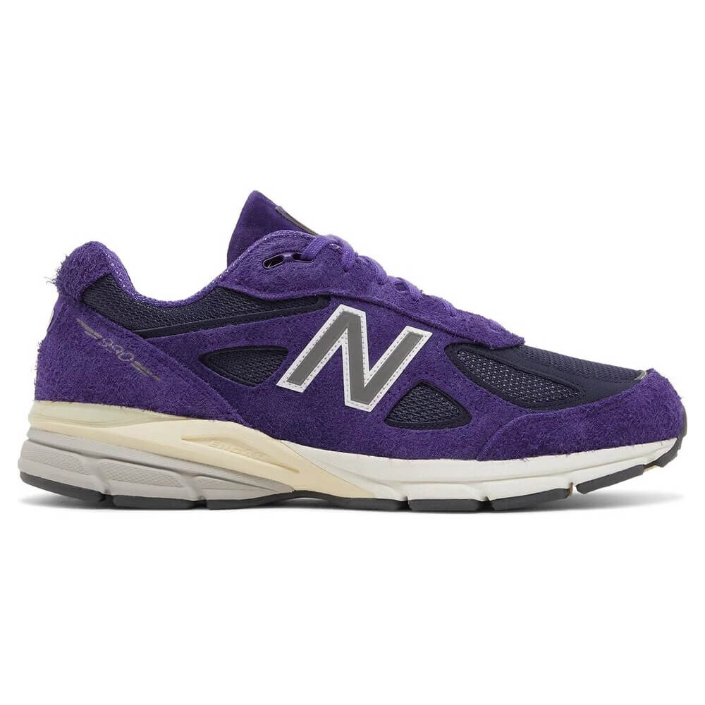 حذاء رياضي New Balance Teddy Santis x 990v4 صنع في الولايات المتحدة الأمريكية، أرجواني، أرجواني/أسود/أبيض