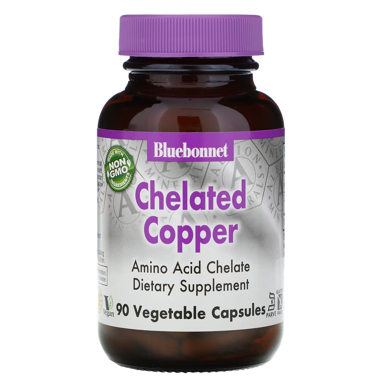 Bluebonnet Nutrition, Chelated Copper, 90 Vegetarian Capsules