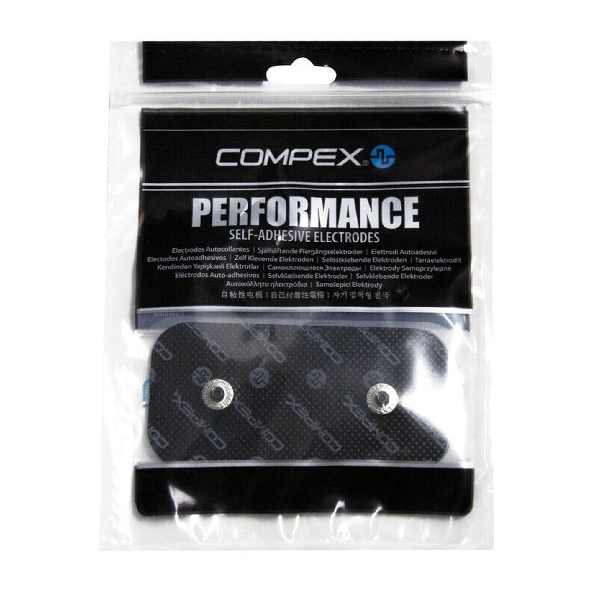 Electrodes Compex 2 EasySnap Performance, 5x10 cm, black, black