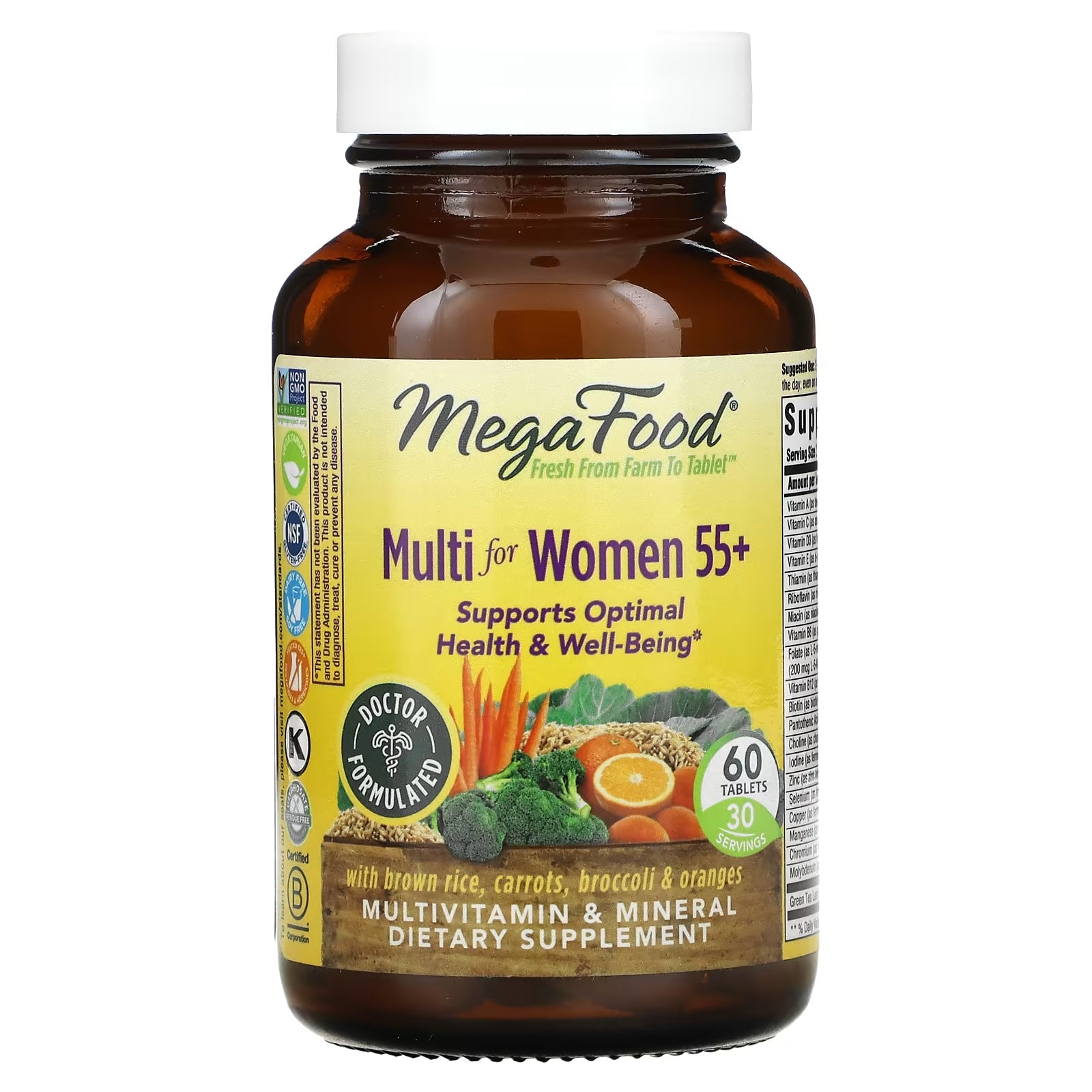 Complex of Vitamins and Microelements for Women Over 55 MegaFood, 60 tablets