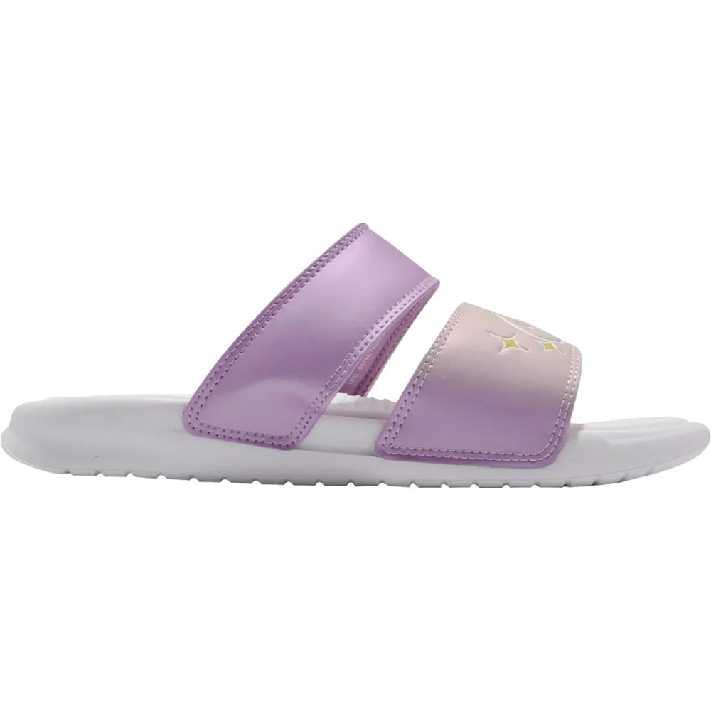 Nike Wmns Benassi Duo Ultra Slide Purple Star Flip Flops, white/purple