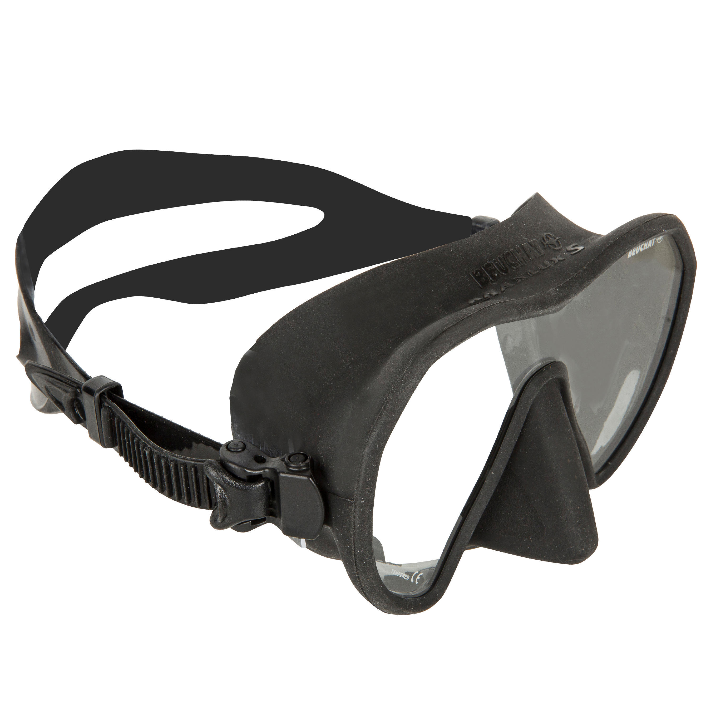 Freediving diving mask for women/men Beuchat Maxlux black, black