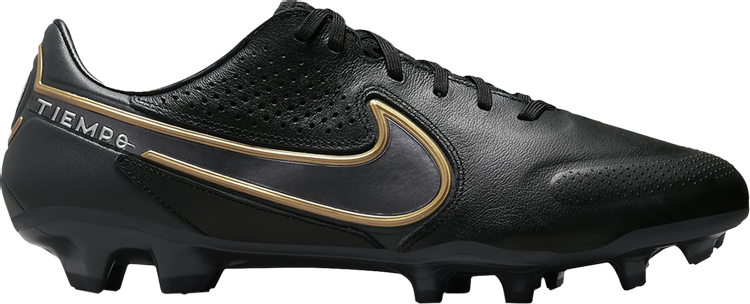 Nike Tiempo Legend 9 Pro FG 'Black Metallic Gold' Boots, Black