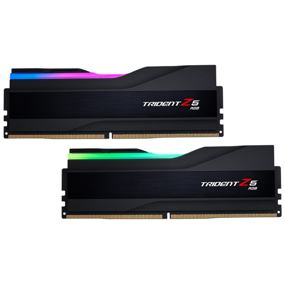 ذاكرة الوصول العشوائي GKILL Trident Z5 RGB، 96 جيجابايت DDR5 (2x48 جيجابايت)، 6400 ميجاهرتز، CL34، F5-6400J3239F48GX2-TZ5RK، أسود