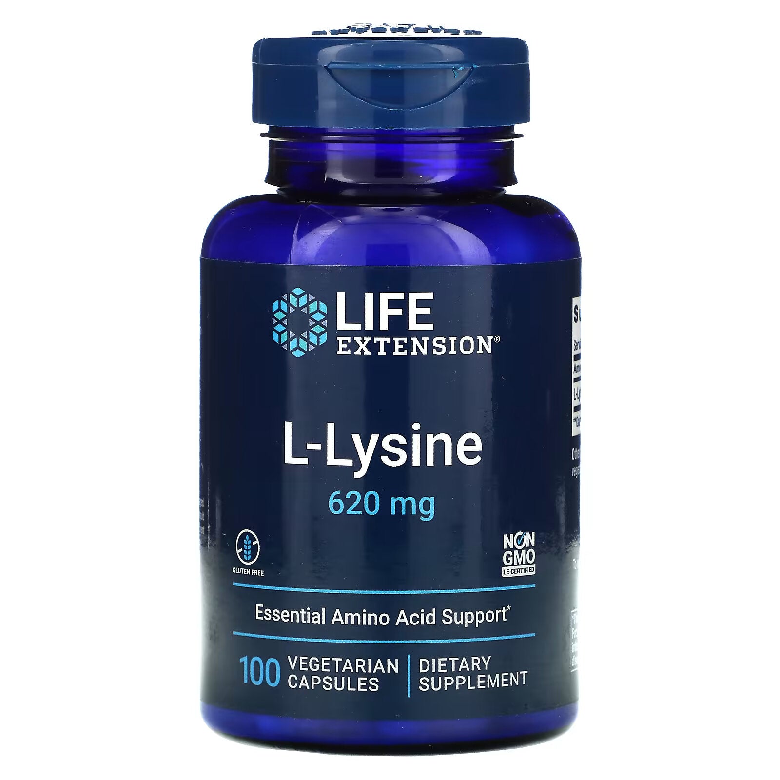 Life Extension, L-Lysine, 620 mg, 100 Veggie Caps