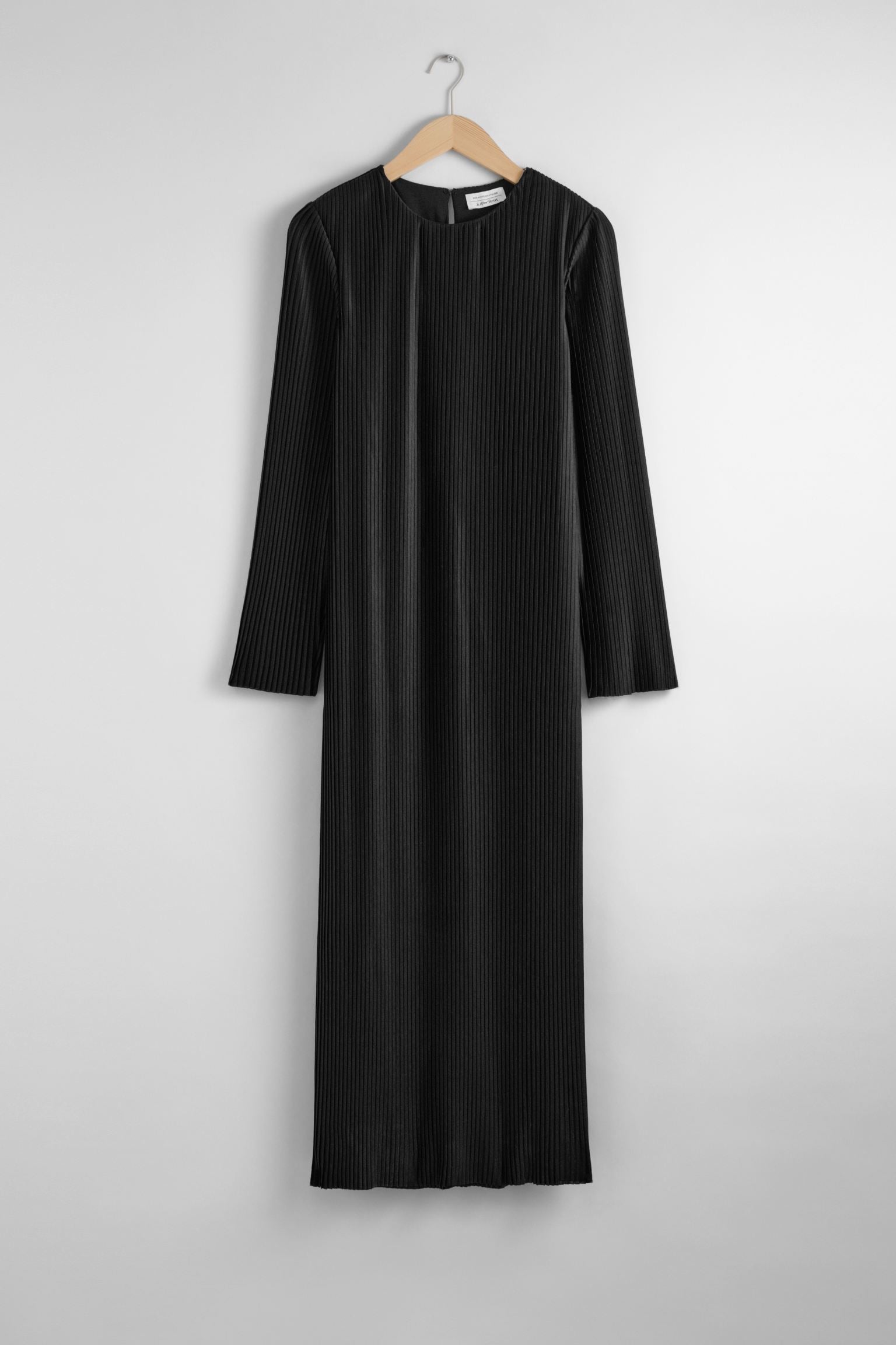 & Other Stories Pleated Midi Dress, black