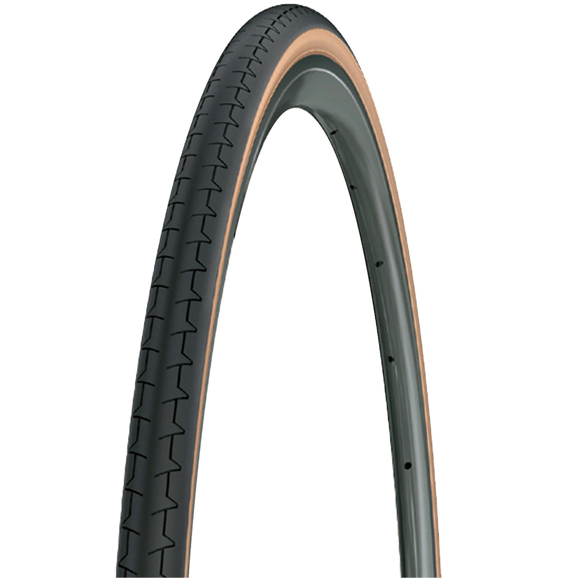 دراجة سباق Clincher Dynamic Classic باللون الأسود/البيج 700×28 / ETRTO 28-622 MICHELIN