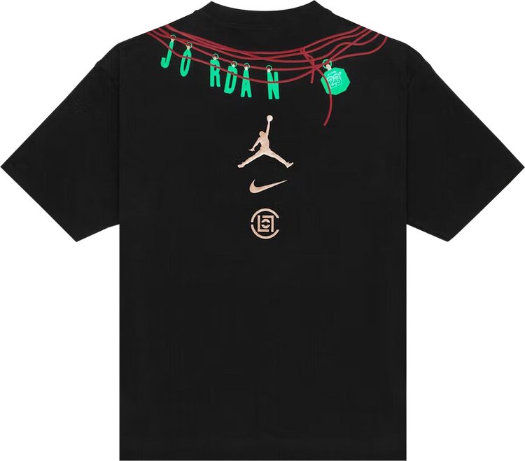 Air Jordan x Clot Jade T-Shirt 'Black', Black