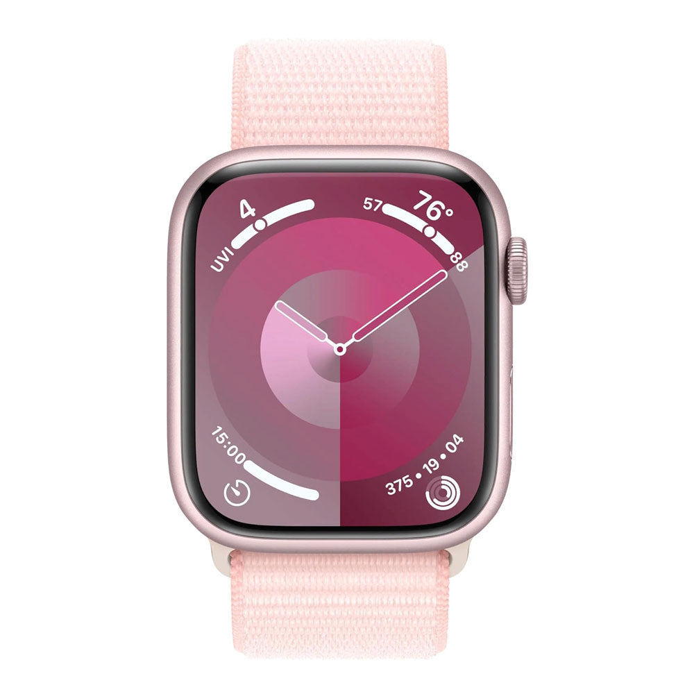 Apple Watch Series 9 (GPS + Cellular), 45mm, Pink Aluminum Case/Pink Sport Loop - Onesize