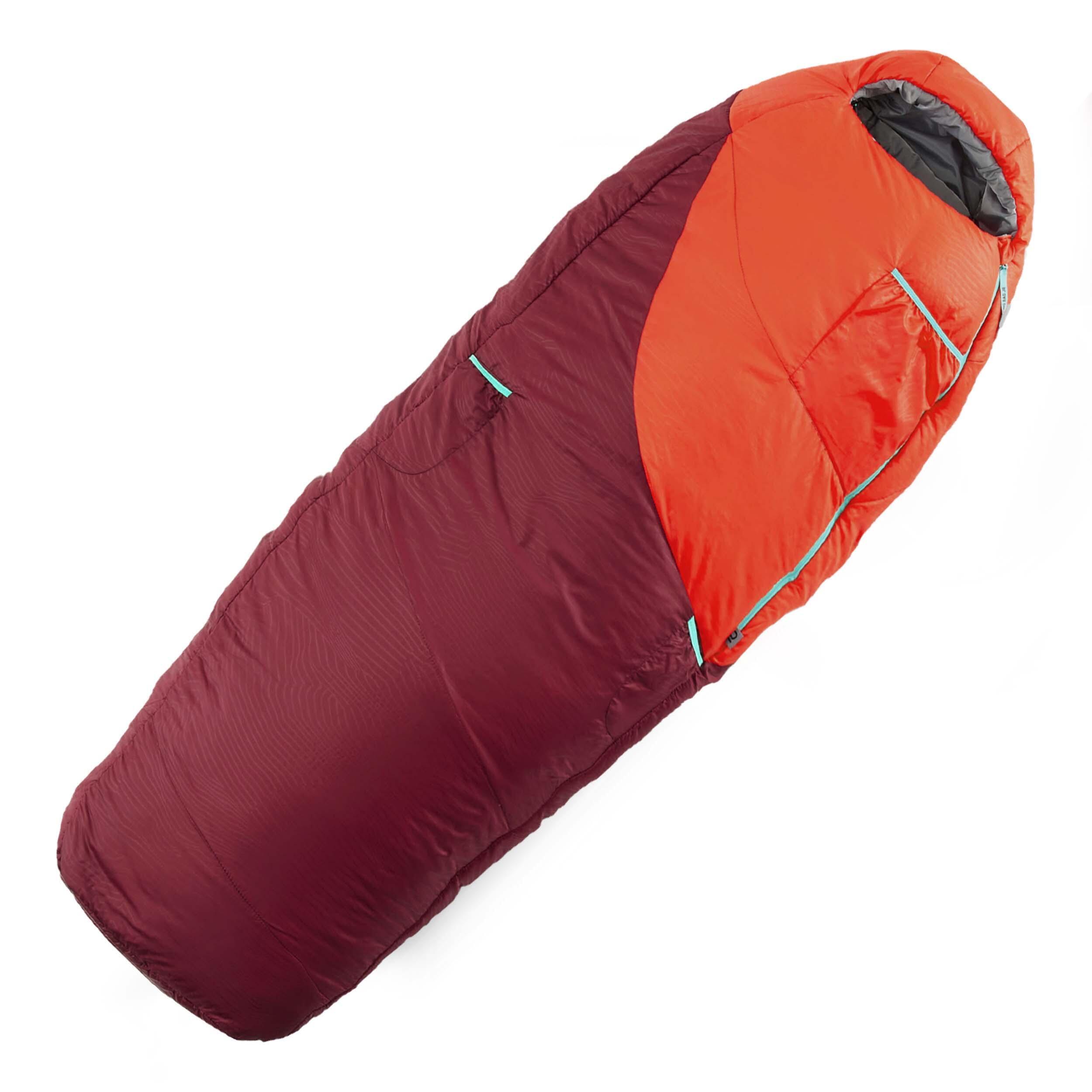 Hiking sleeping bag Quechua MH500 for children, red