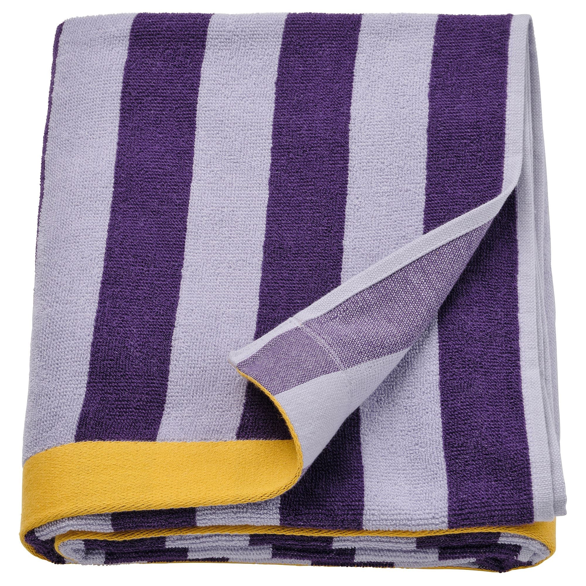 Bath towel, 150x100 cm, Ikea Enskottmal, purple/yellow