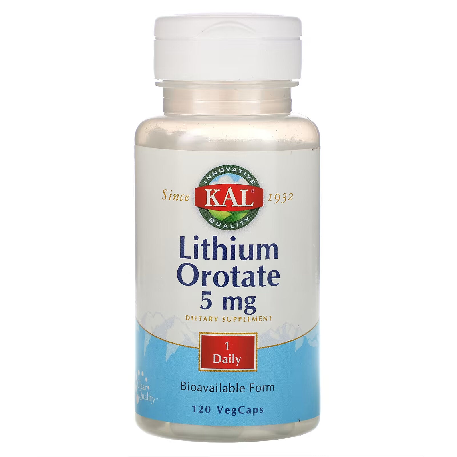 KAL, Lithium Orotate, 5 mg, 120 capsules