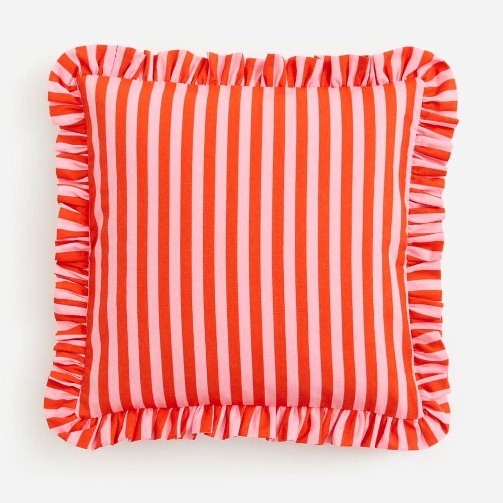 Decorative pillowcase H&M Home Ruffle-trimmed, orange