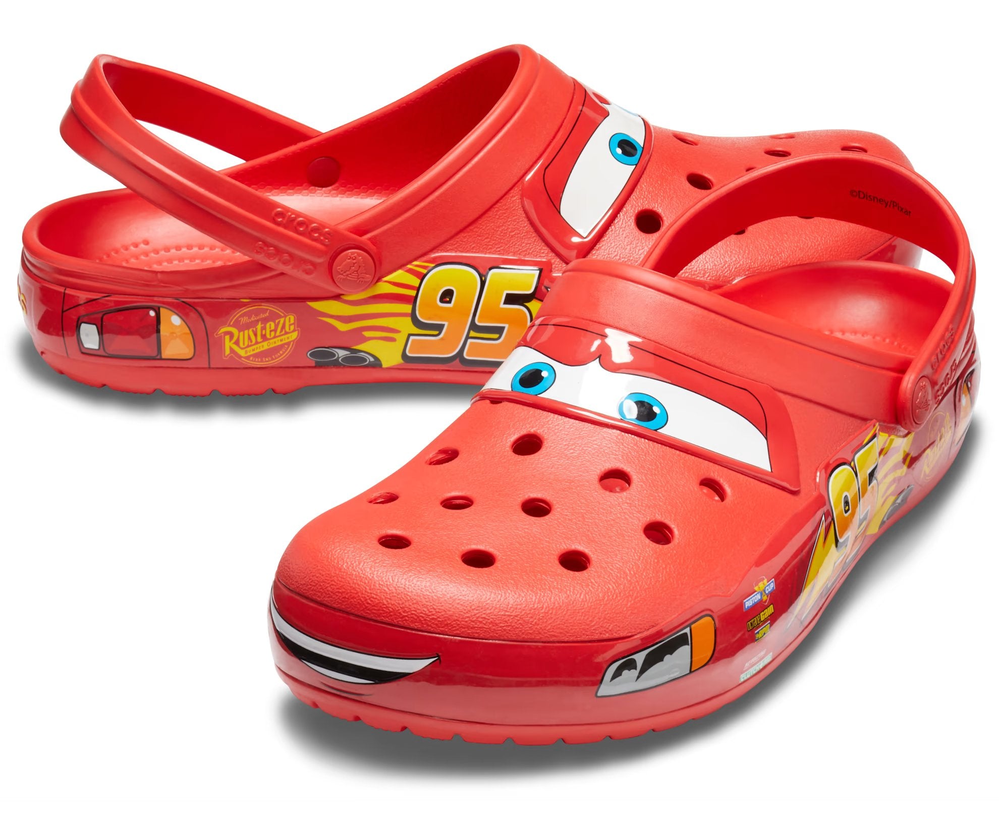 Crocs Disney And Pixar Cars Lightning McQueen Clogs, Red