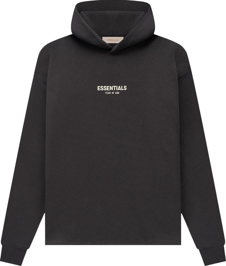 Fear of God Essentials Relaxed Hoodie 'Iron', black