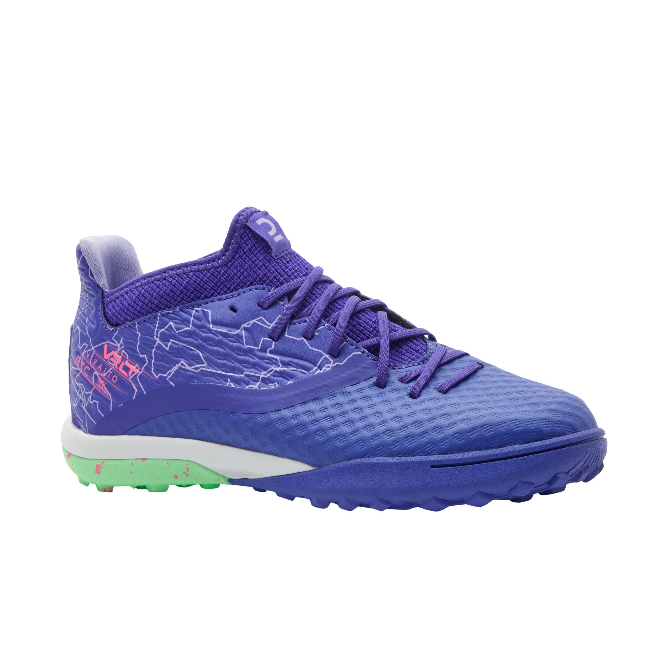 Children's soccer shoes TF - Viralto III Turf Alpha KIPSTA neon lavender/light purple