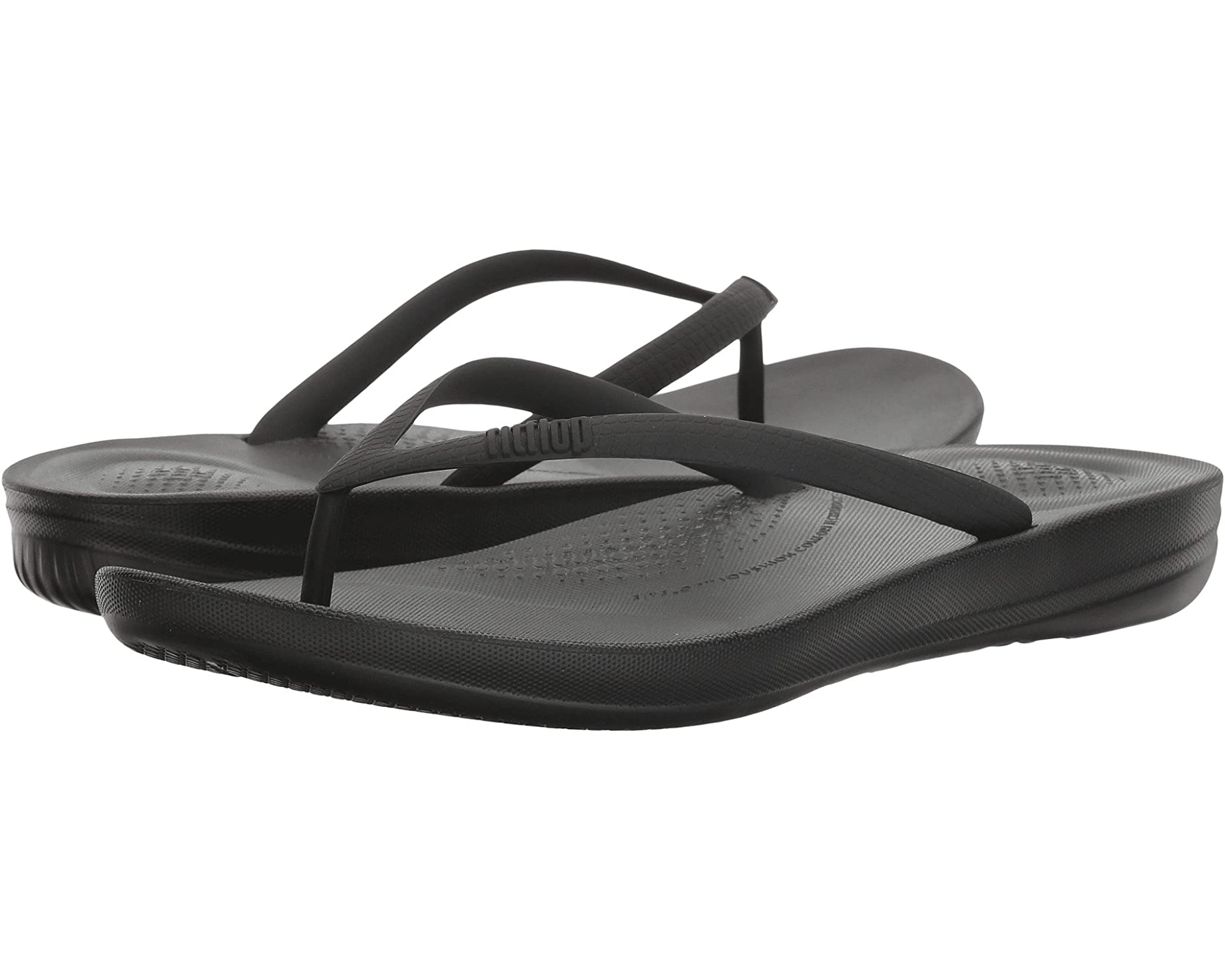 صندل Iqushion Ergonomic Flip-Flop FitFlop، أسود